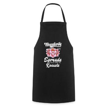 Relaxation Peace Spiritual - Cooking Apron - black - Front - AI Model Male 185 dark (185cm)
