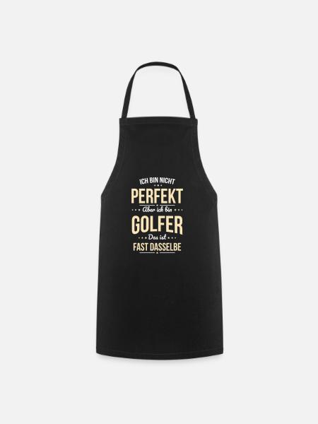 Ich bin nicht perfekt aber ich bin Golfer - Kochschürze - Schwarz
