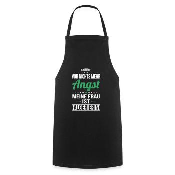 Meine Frau ist Algerierin - Geschenkidee Humor - Kochschürze - Schwarz - Vorne - AI Model Male 185 dark (185cm)