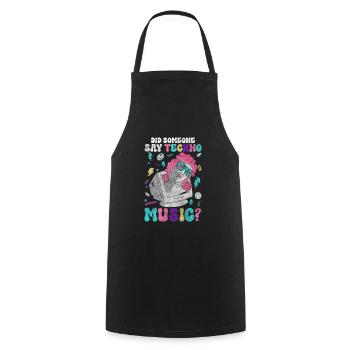 Techno Dubstep Raver - Tablier de cuisine - noir - Devant - AI Model Male 185 dark (185cm)