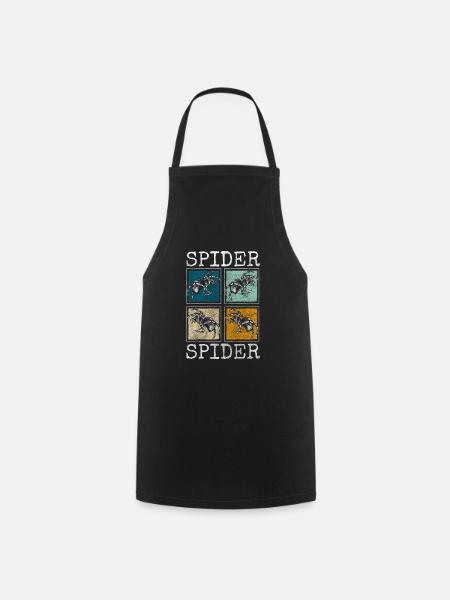Spinnennetz Arachniden Jäger Phobie - Kochschürze - Schwarz