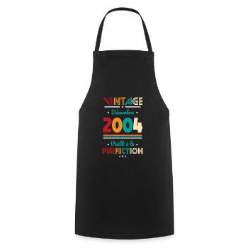 20 Years Anniversary - Vintage - December 2004 - Cooking Apron - black - Front - AI Model Male 185 dark (185cm)