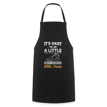 Shoes Wife Sneaker Shopping Addiction - Cooking Apron - black - Front - AI Model Male 185 dark (185cm)