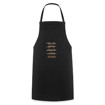 Einfach machen - Kochschürze - Schwarz - Vorne - AI Model Male 185 dark (185cm)