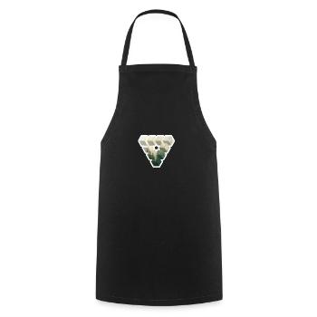 Dreieck Wald Natur | Geschenk - Kochschürze - Schwarz - Vorne - AI Model Male 185 dark (185cm)