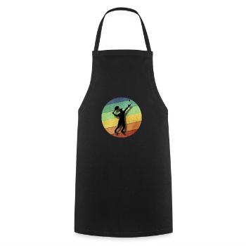 Tennis Tennisspieler Geschenk Kreis - Kochschürze - Schwarz - Vorne - AI Model Male 185 dark (185cm)