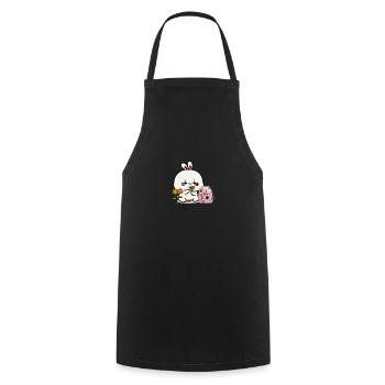 Rabbit for children | Gift - Cooking Apron - black - Front - AI Model Male 185 dark (185cm)