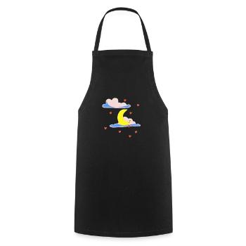 Nacht Sterne Wolken | Geschenk - Kochschürze - Schwarz - Vorne - AI Model Male 185 dark (185cm)