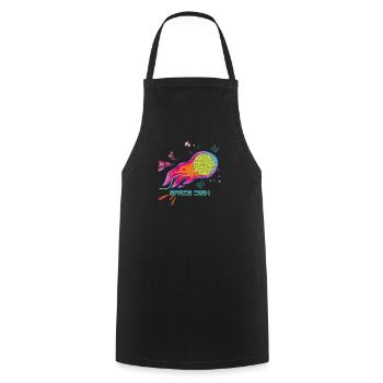 Space Dish - Cooking Apron - black - Front - AI Model Male 185 dark (185cm)