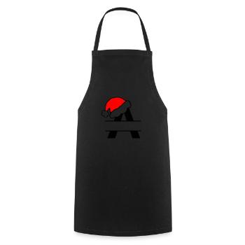 Alphabet Christmas Letter A to Personalize Name - Cooking Apron - black - Front - AI Model Male 185 dark (185cm)