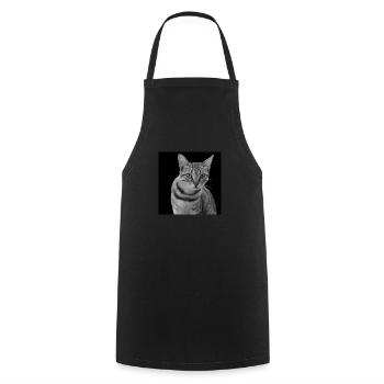 Chat blanc-noir Chat noir et blanc - Tablier de cuisine - noir - Devant - AI Model Male 185 dark (185cm)