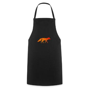 Fox foxes origami geometric - Cooking Apron - black - Front - AI Model Male 185 dark (185cm)