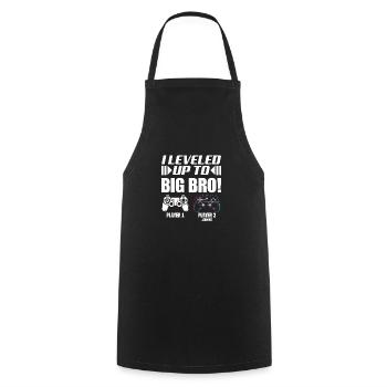 I Leveled Up To Big Bro! I'm going to be big brother - Cooking Apron - black - Front - AI Model Male 185 dark (185cm)