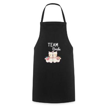 Team Bride Bride Alpaca Llama Alpaca JGA Party - Cooking Apron - black - Front - AI Model Male 185 dark (185cm)