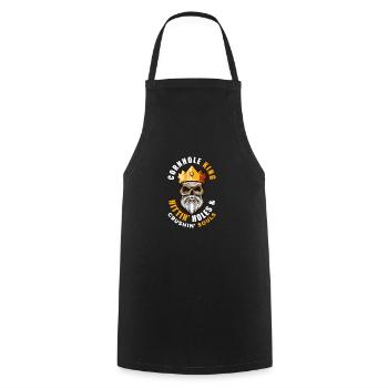 Funny Cornhole Player Sackhole Game Bean Bag - Cooking Apron - black - Front - AI Model Male 185 dark (185cm)