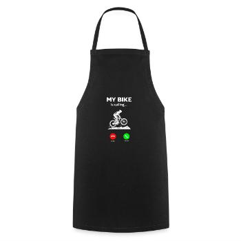 Bicycle Cyclists Cyclists Bikers - Cooking Apron - black - Front - AI Model Male 185 dark (185cm)