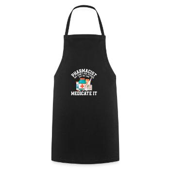Pharmacist Pharmacist Pharmacy Gift - Cooking Apron - black - Front - AI Model Male 185 dark (185cm)