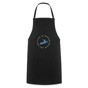 Kayak - Cooking Apron - black - Front - AI Model Male 185 dark (185cm)