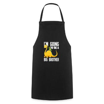 Je vais être un dinosaure Big Brother Dino - Tablier de cuisine - noir - Devant - AI Model Male 185 dark (185cm)