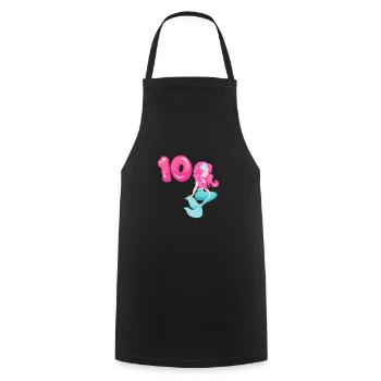 10th Birthday Girl 10 Years Mermaid Party - Cooking Apron - black - Front - AI Model Male 185 dark (185cm)