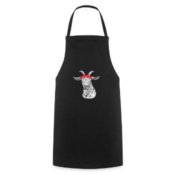 Goat Goat Goats - Cooking Apron - black - Front - AI Model Male 185 dark (185cm)