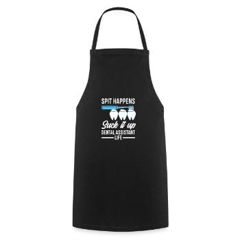 Dentist Dental Assistant Dental Assistant Gift - Cooking Apron - black - Front - AI Model Male 185 dark (185cm)