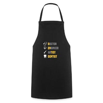 Dentist Dental Assistant Dental Assistant Gift - Cooking Apron - black - Front - AI Model Male 185 dark (185cm)