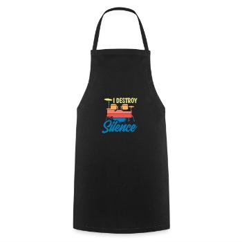 Cadeau de batteur de batterie - Tablier de cuisine - noir - Devant - AI Model Male 185 dark (185cm)