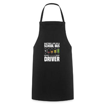 Funny school bus driver school bus bus driver - Cooking Apron - black - Front - AI Model Male 185 dark (185cm)