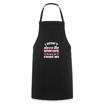 K-Pop K-Drama Korean Pop Music - Cooking Apron - black - Front - AI Model Male 185 dark (185cm)