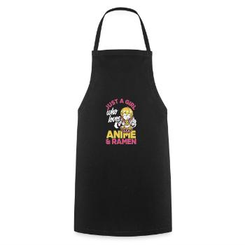 Funny Anime Gift - Cooking Apron - black - Front - AI Model Male 185 dark (185cm)