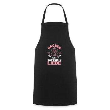 Backen Ist Aus Teig Geformte Liebe Lustiges Backen - Kochschürze - Schwarz - Vorne - AI Model Male 185 dark (185cm)