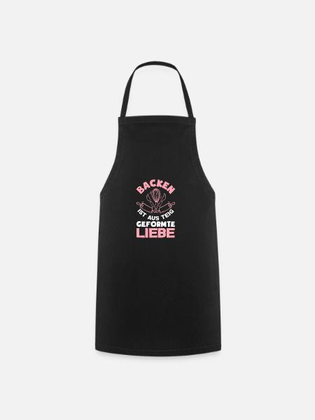 Backen Ist Aus Teig Geformte Liebe Lustiges Backen - Kochschürze - Schwarz