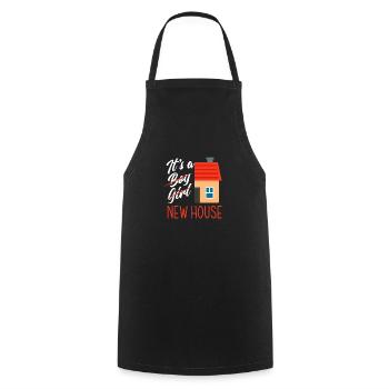 Hausbesitzer Hauskauf Geschenk - Kochschürze - Schwarz - Vorne - AI Model Male 185 dark (185cm)