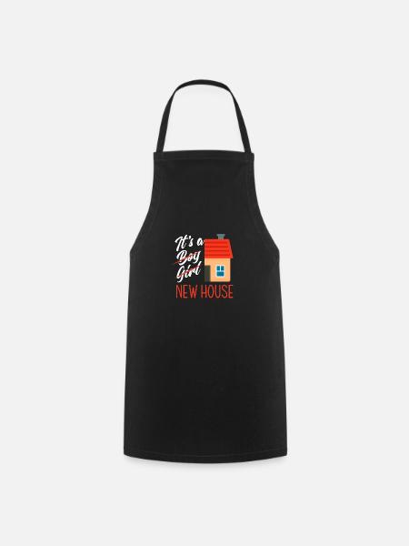 Hausbesitzer Hauskauf Geschenk - Kochschürze - Schwarz