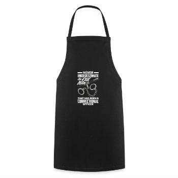 Gardiens de prison Agents pénitentiaires - Tablier de cuisine - noir - Devant - AI Model Male 185 dark (185cm)