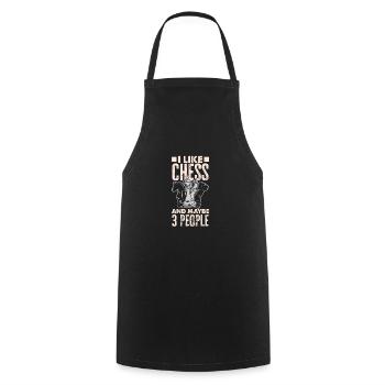 Drôle de joueur d’échecs Cadeau de joueur d’échecs - Tablier de cuisine - noir - Devant - AI Model Male 185 dark (185cm)