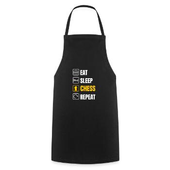 Funny Chess Player Chess Player Gift - Cooking Apron - black - Front - AI Model Male 185 dark (185cm)