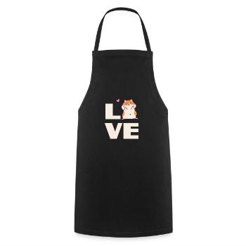 Drôle de cadeau de hamster - Tablier de cuisine - noir - Devant - AI Model Male 185 dark (185cm)