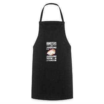 Drôle de cadeau de hamster - Tablier de cuisine - noir - Devant - AI Model Male 185 dark (185cm)