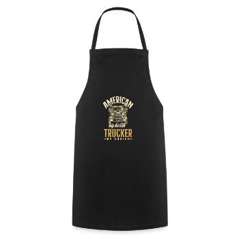 Truck Driver Trucker Truck Driver Driver - Cooking Apron - black - Front - AI Model Male 185 dark (185cm)