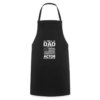 Drôle d’acteur Actrice Cadeau - Tablier de cuisine - noir - Devant - AI Model Male 185 dark (185cm)