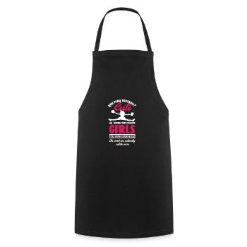 Lustiges Cheerleader Cheerleading Geschenk - Kochschürze - Schwarz - Vorne - AI Model Male 185 dark (185cm)