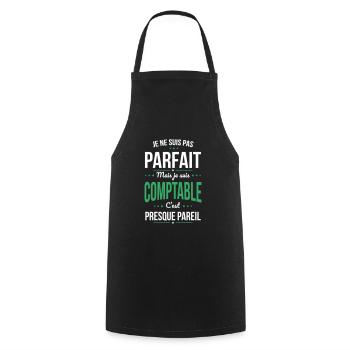 Je ne suis pas parfait mais je suis comptable - Tablier de cuisine - noir - Devant - AI Model Male 185 dark (185cm)