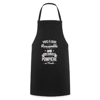 Voici à quoi ressemble la meilleure pompière - Tablier de cuisine - noir - Devant - AI Model Male 185 dark (185cm)
