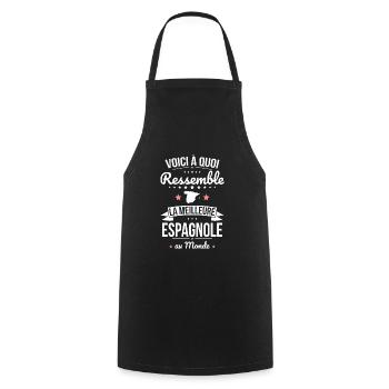 Voici à quoi ressemble la meilleure Espagnole - Tablier de cuisine - noir - Devant - AI Model Male 185 dark (185cm)