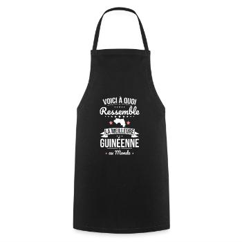 Voici à quoi ressemble la meilleure Guinéenne - Tablier de cuisine - noir - Devant - AI Model Male 185 dark (185cm)