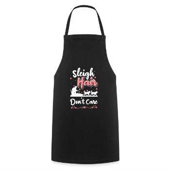 Tobogganing Christmas Winter Sports Wooden Sledge - Cooking Apron - black - Front - AI Model Male 185 dark (185cm)