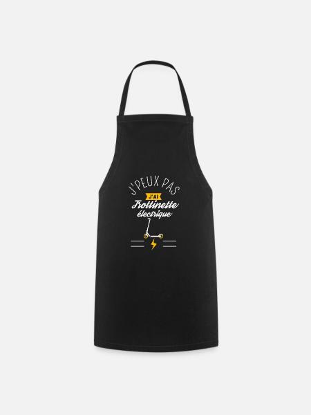 J'Peux pas j'ai Trottinette électrique - Tablier de cuisine - noir