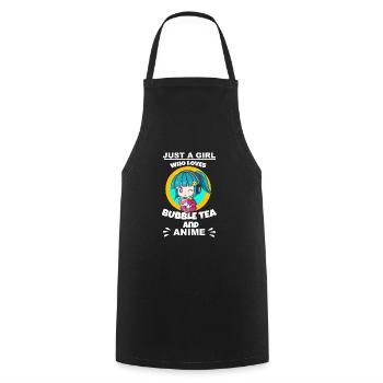 Bubble Tea Bubble Tea Girl Cadeau - Tablier de cuisine - noir - Devant - AI Model Male 185 dark (185cm)